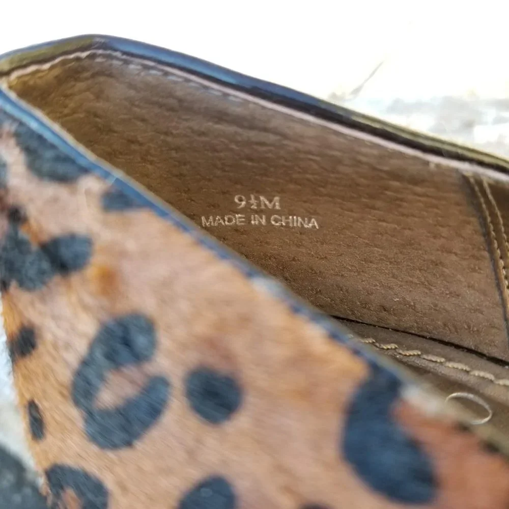 Linea Paolo Jenera Calf Hair Leopard Peep Toe Pump